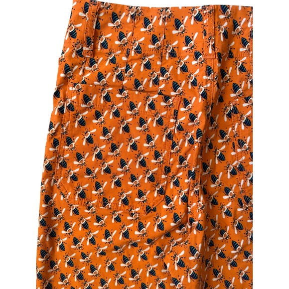 Anthropologie Maeve x Sarah Gordon Colette Bee Print Wide Leg Crop Pants Size 4 - Picture 8 of 10
